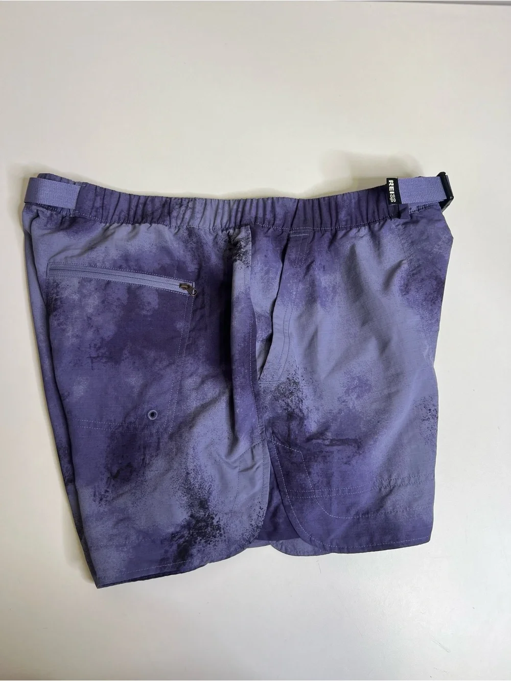 REI Co-op Sahara Amphib Shorts Belted Pockets Nylon Purple Womens - Size Large - Picture 8 of 8